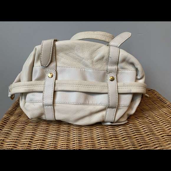 White leather slouch hobo purse - Picture 8 of 14